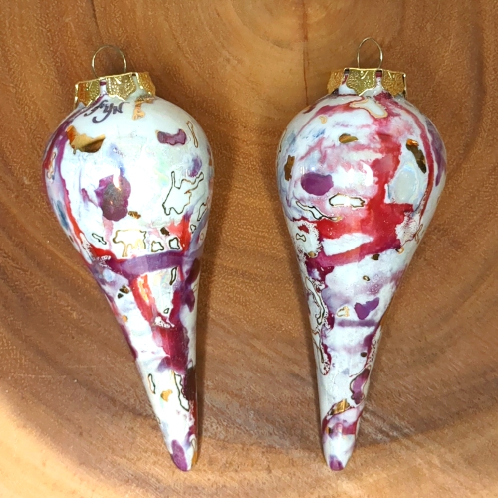Vintage Susie Groover Porcelain Ornaments